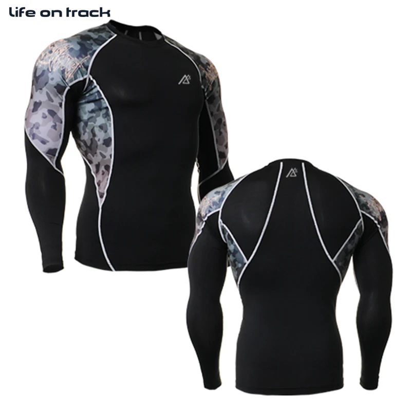 

2016 Brand New Technical Graphic Compression Shirts Fitness GYM Base Layer Tights Weightlifting Bodybuilding MMA Tops Shirt