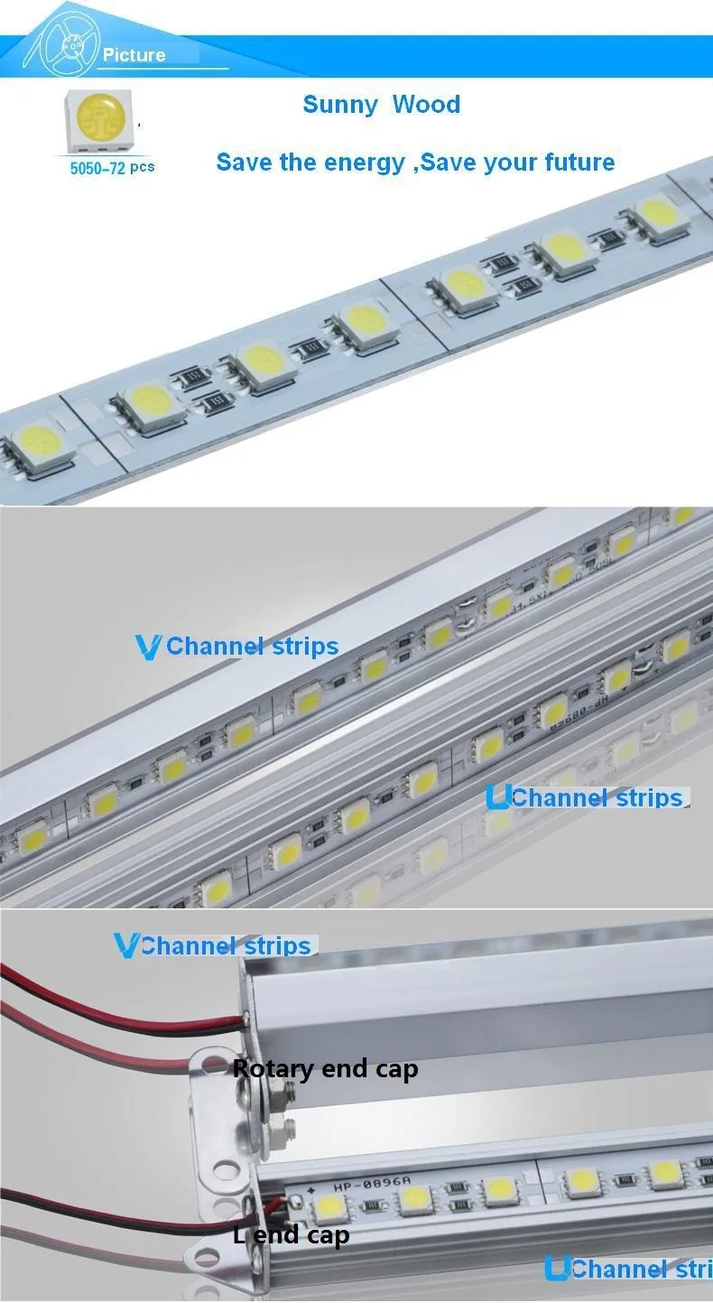 Длина 1 метр) светодиодный свет бар 72 шт./м SMD 5050 U-shape форме, благодаря чему создается ощущение невесомости с 2013hot продажи теплым белым цветом IP20 светодиодная твердая лента! 3-летняя гарантия