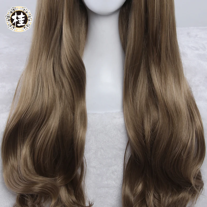 UWOWO tohsaka Rin парик Fate Grand Order/Fate Stay Night Hair 80 см светло коричневые волнистые устойчивые