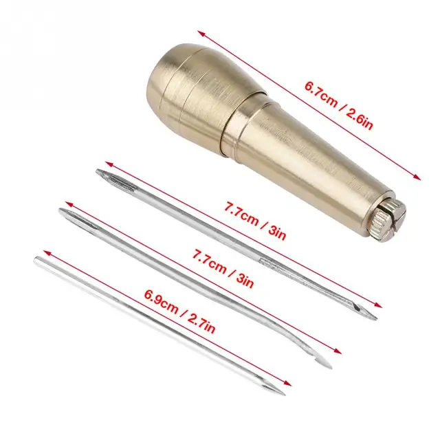 Hot Sale Copper Handle Awl With Hole Hook Awl Tools Leather Craft