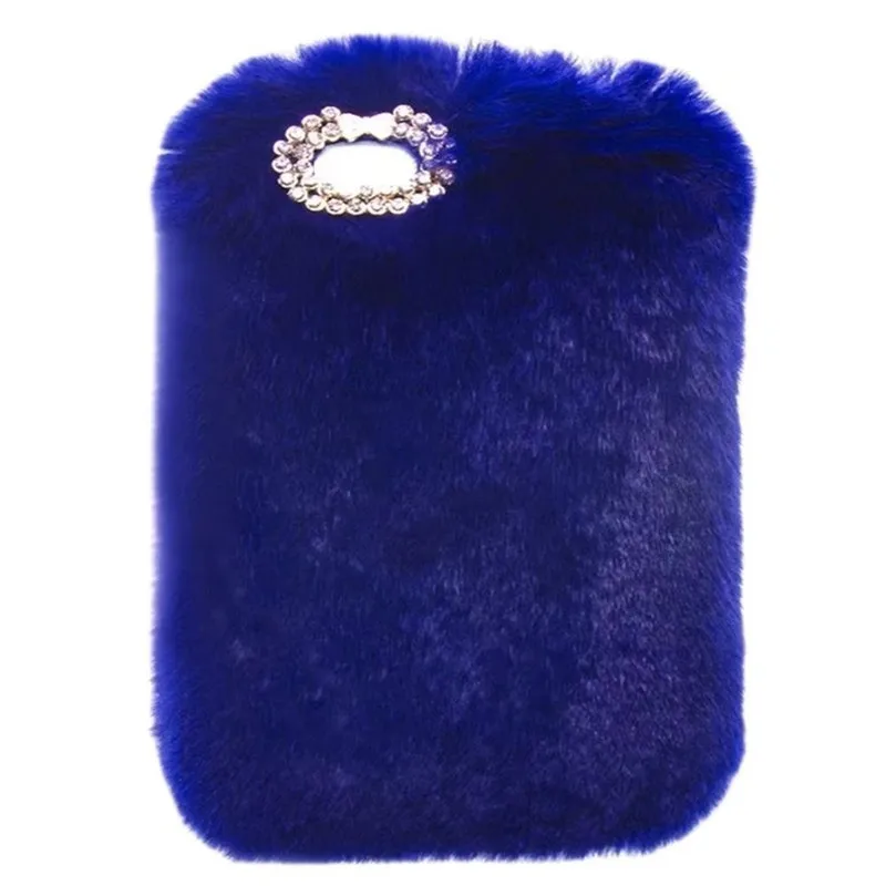 New Super Deluxe Luxury Bling Diamond Bowknot Fluffy Winter Warm Furry Fluffy Beaver Rex Rabbit Fur Case For ipad Pro 12.9 inch
