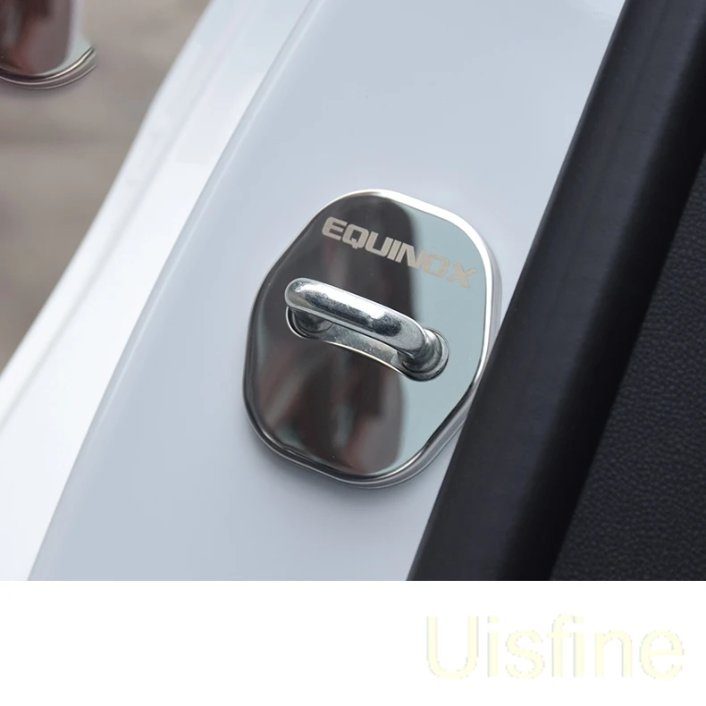 Крышка замка двери из нержавеющей стали для Chevrolet Equinox 2017 2018 2019 защита от ржавчины
