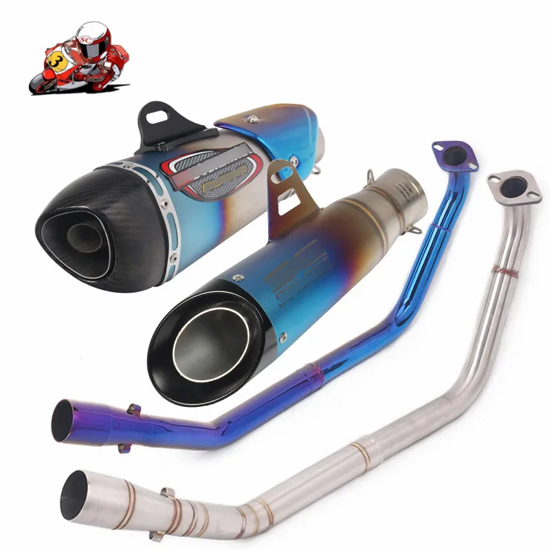

Full Slip On For Yamaha R15 V3 2017 - 2019 Motorcycle Yoshimura Carbon Exhaust Escape Modified Muffler Front Link Pipe DB Killer