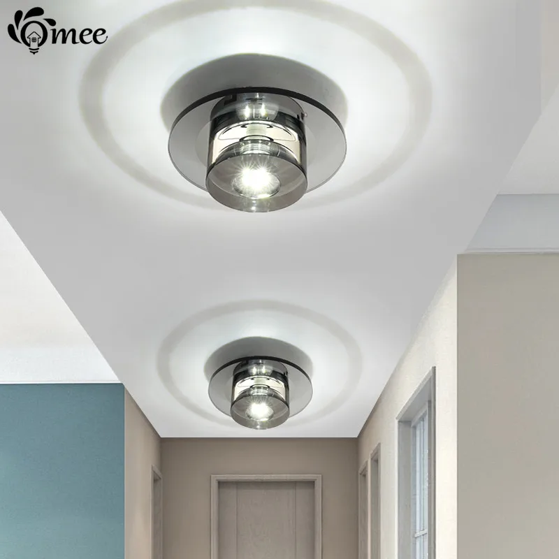 

Novelty Modern 5W LED Crystal Ceiling Aisle Light Corridor 220V Doorway Surface Ceiling Lamps For Indoor Black Cognac Decoration