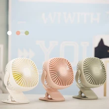 Мини USB Перезаряжаемые воздушного охлаждения вентилятор с зажимом Настольный вентилятор двойной Применение общежитии прикроватная Портативный Настольный портативный вентилятор