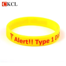 Diabetic bracelets medical alert jewelry for women men silicone awareness bracelet nurse armband