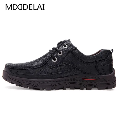 MIXIDELAI 브랜드 남성용 수제 진짜 가죽 신발, 슬립온 컴포트 비즈니스 남성 캐주얼 신발, 빅 사이즈 47 48, 고품질 3