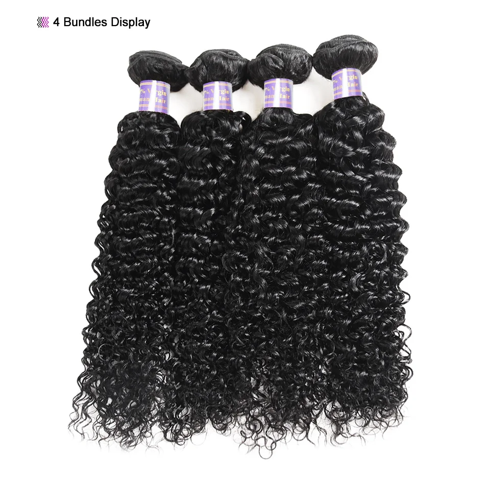 Allove Curly Hair Wave Bundles With Closure (13)
