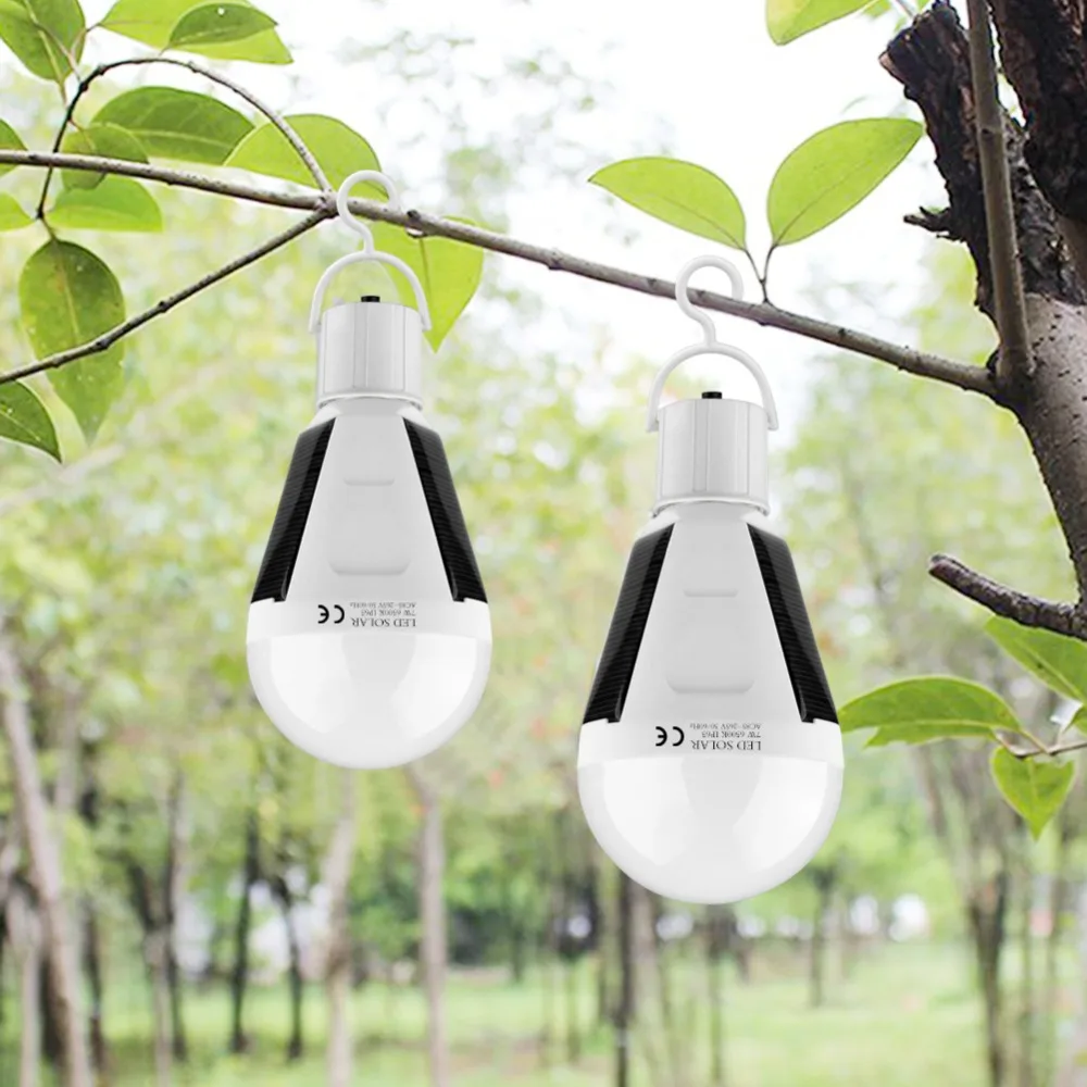 

LED Smart Charge Sensor lamp Portable Outdoor Solar light Rechargeable Emergency Bulb E27 7W 12W AC85V-265V Camp Tent lighitng