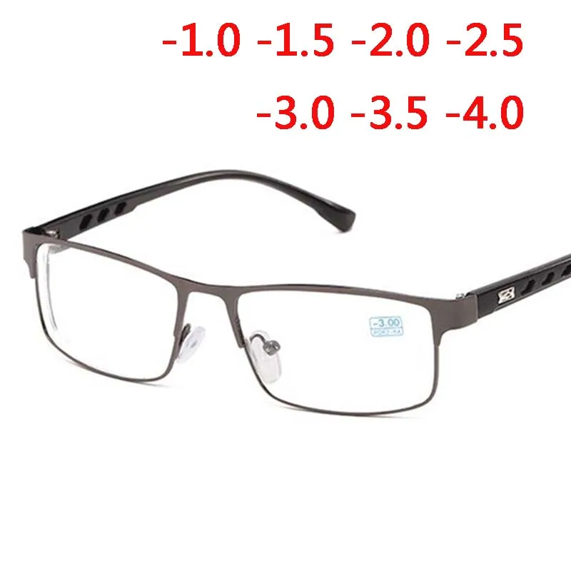 

-1 -1.5 -2 -2.5 -3 -3.5 -4 -4.5 -5 -6 Finished Myopia Glasses For Women and Men Metal Frame Ultralight Students Myopia Glasses
