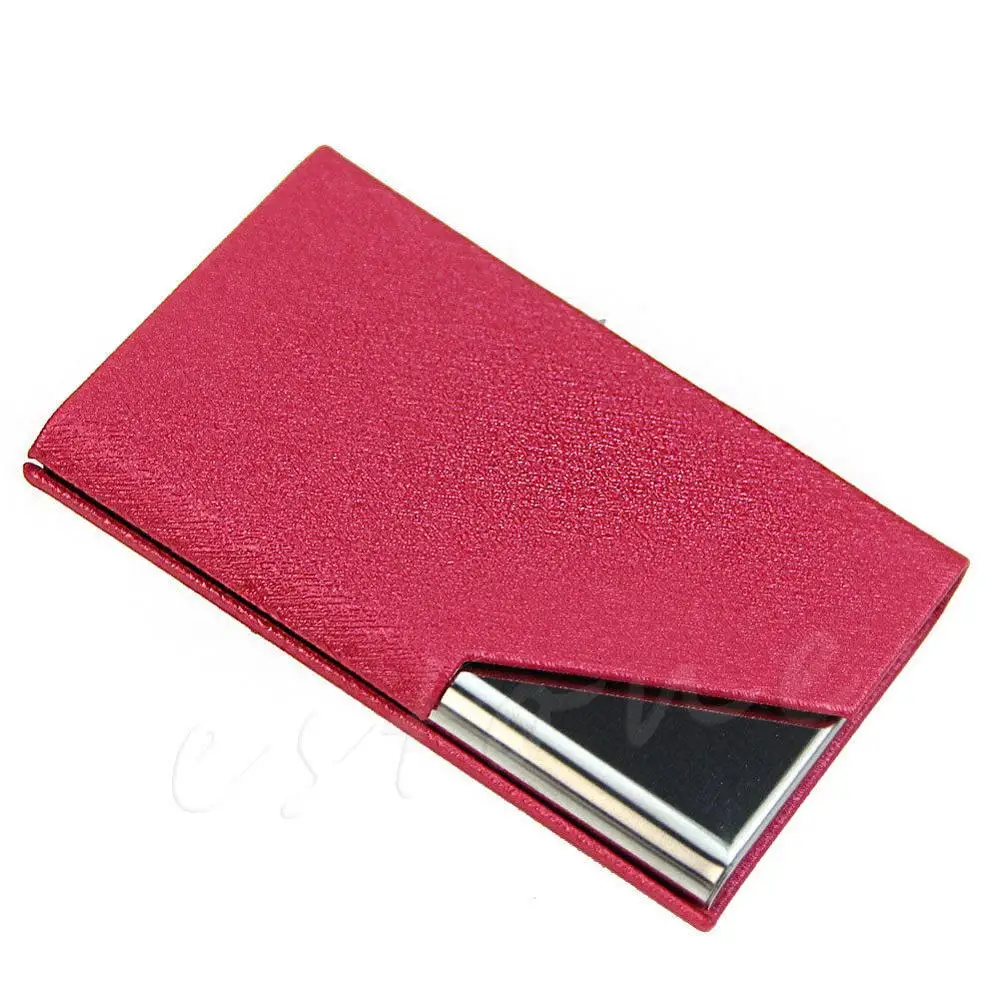 Rose Red 1 шт., кошелек из искусственной кожи, визитница, имя для кредитных карт - Цвет: Rose Red