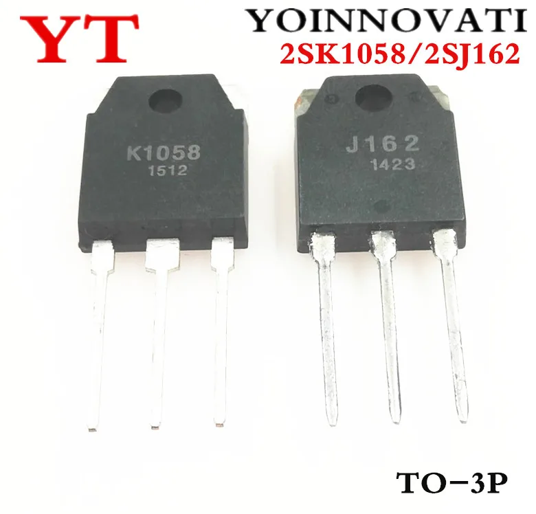 Бесплатная Доставка 10 шт./лот = 5 пар 5 шт. 2SK1058 + 5 шт. 2SJ162 K1058 J162 TO-3P best качество