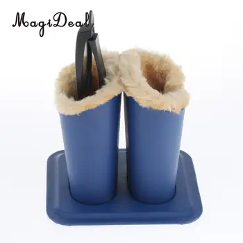 

PU Leather Plush Lined Glasses Home Office Desk Holder Eyeglasses Sunglasses Spectacles Stand Red Blue