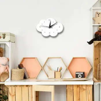 

Acrylic Cloud Shape Precise Wall Clock Home Bedroom Living Room Office Decor
