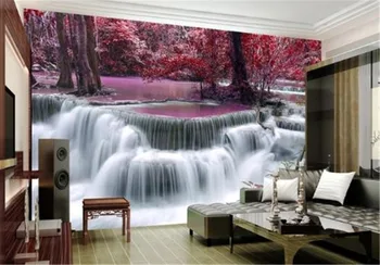 

Wholesale Mural Paper Stream 3d Beautiful Scenery HD Landscape Wall paper Superior Interior Decorations Wallpaper