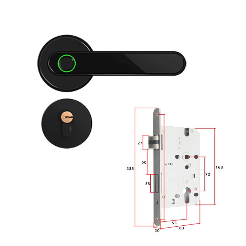 Цинковый сплав Bluetooth APP дистанционное управление отпечатков пальцев замок Электрический дверной замок с аварийным механическим ключом - Цвет: Black type B