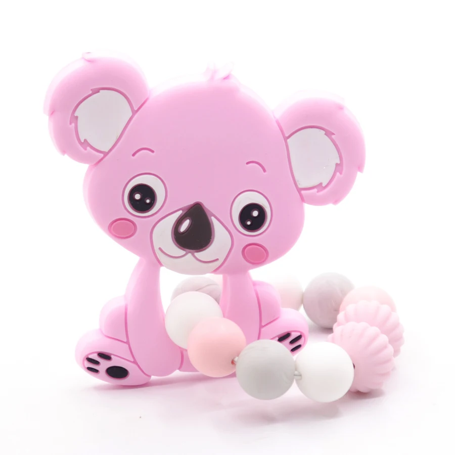 KWD милый силиконовый Прорезыватель Koala 1 шт. детский силиконовый браслет силиконовые бусины безопасный резиновый пищевой силиконовый Прорезыватель игрушки - Цвет: 05