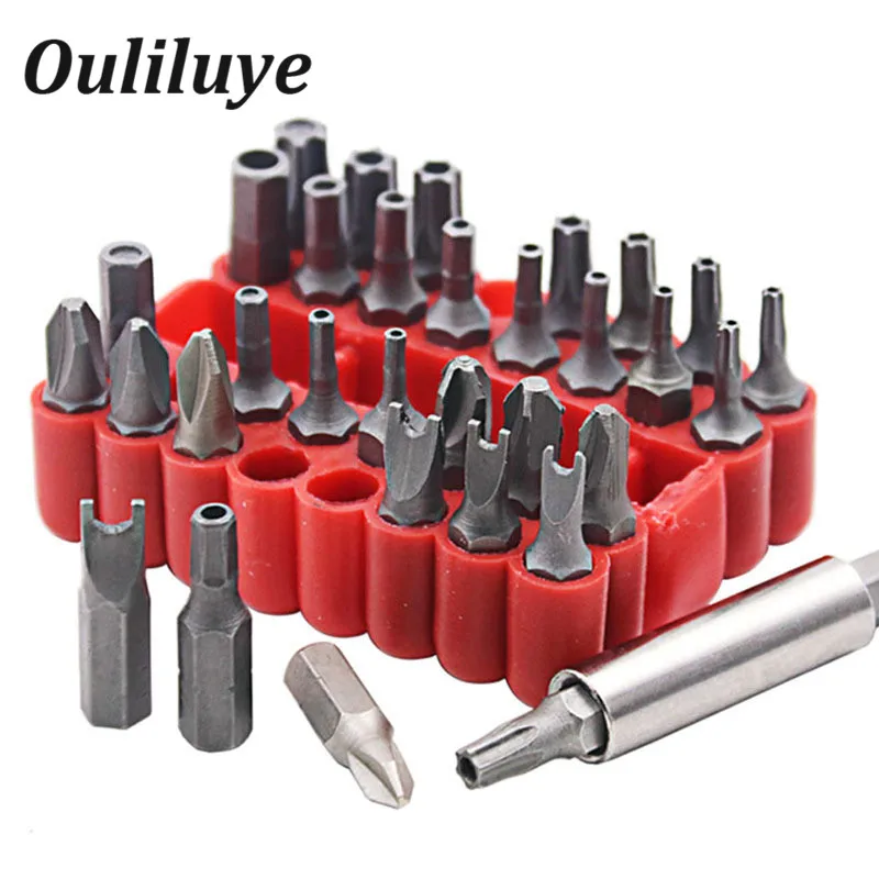 

33 in 1 Torx Screwdriver Set Security Tamper Proof Star Hex Spanner Torx Tri Wing Mini Electric Screwdriver Kit Woodworking Tool