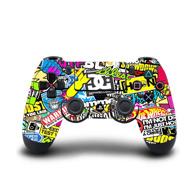 

HOMEREALLY PS4 Skin Graffiti PVC Sticker Full Cover PS4 Controller Protective Sticker For Sony PlayStation 4 Wireless Controller