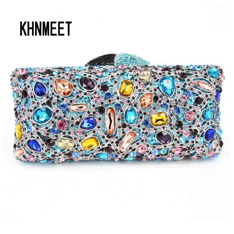 LaiSC Wholesale Handcraft evening bags Luxury crystal ladies Clutch
