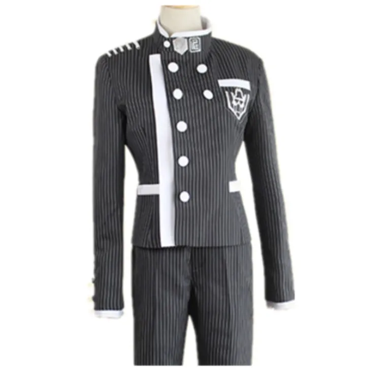 New Danganronpa V3 Cosplay Saihara Shuichi Anime Cosplay Game Uniform School Suit Men Women Uniform Coat+ Pants+ Hat+Wig