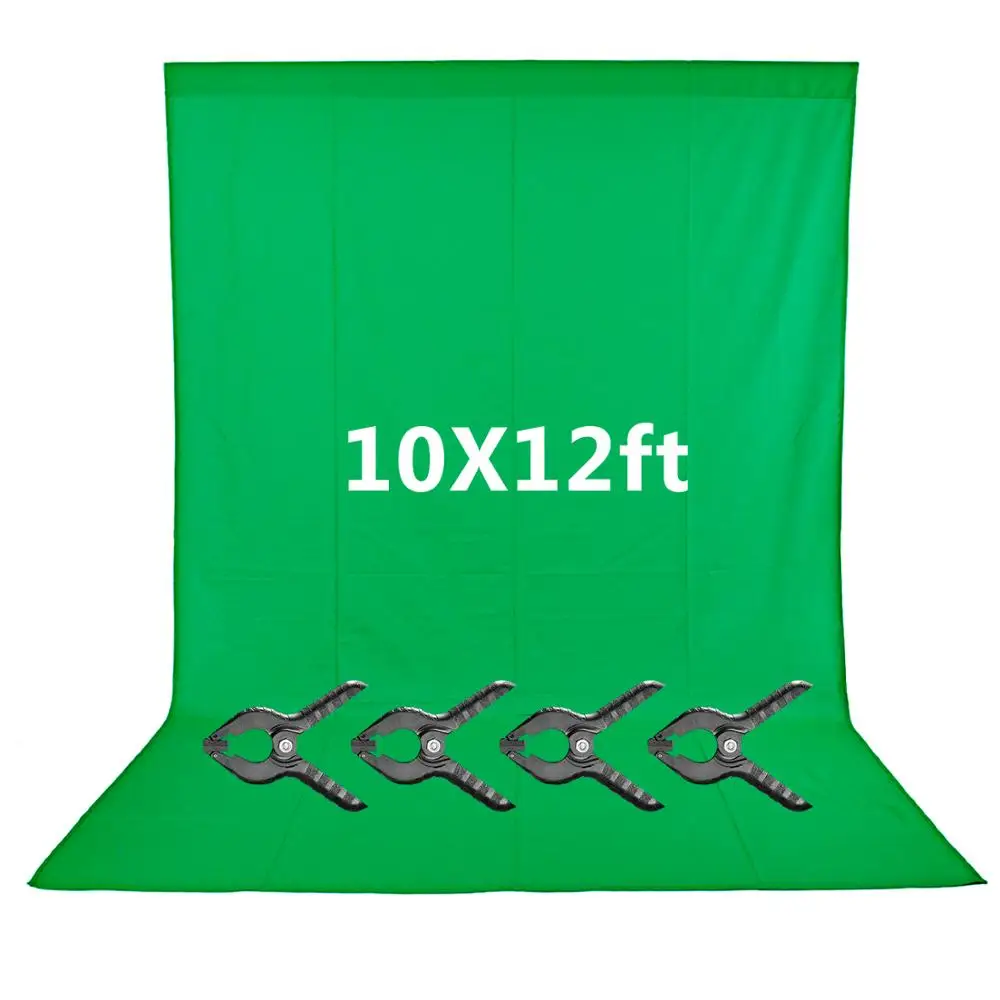 Neewer 10x12 футов / 3x3 6 м фонового экрана из зеленого хромакейного волокна для фото