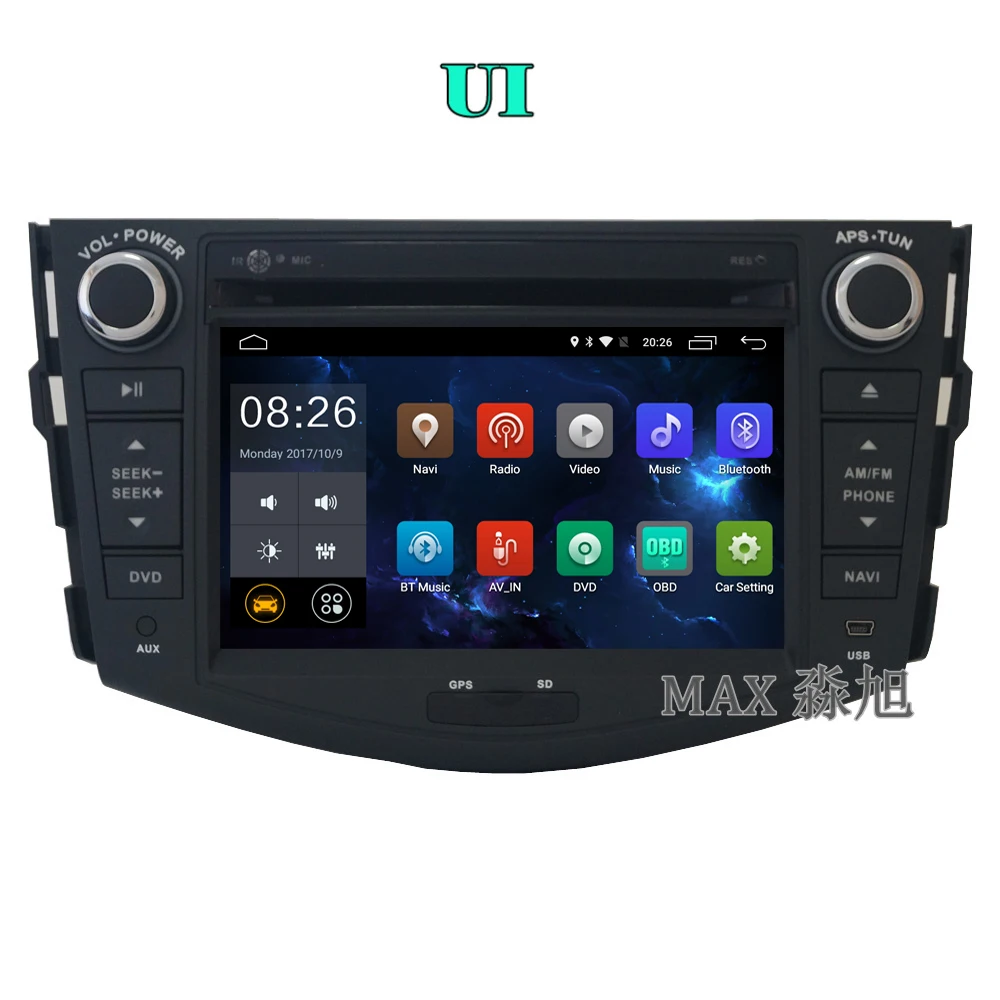 Perfect 2din 2G+16G Car DVD Player for Toyota RAV4 2007 2008 2009 2010 2011 2012 with Radio RDS BT swc GPS free map 4G WIFI 1080P BT 1