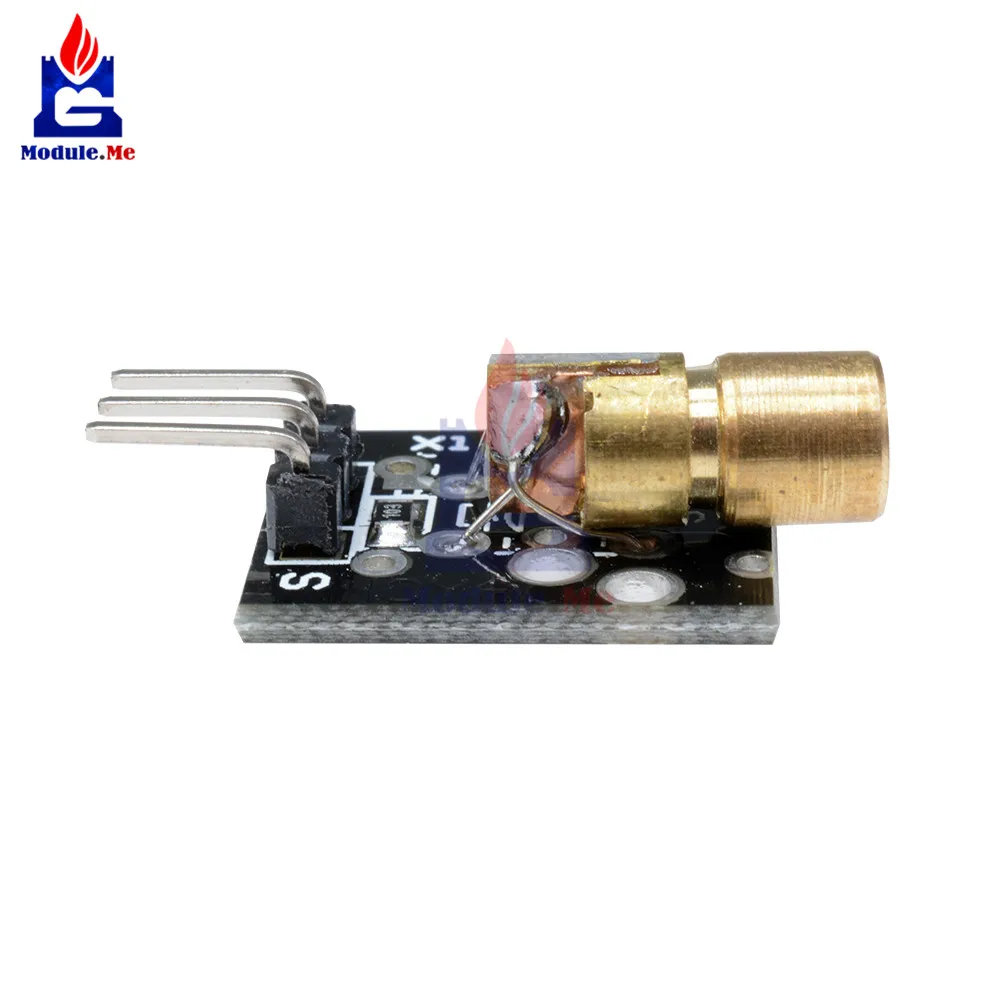 2 шт. KY-008 650 нм 5В красный лазерный датчик 6 мм 5 мВт модуль передатчика Dot диод Медная головка для Arduino совместимый UNO MEGA 2560