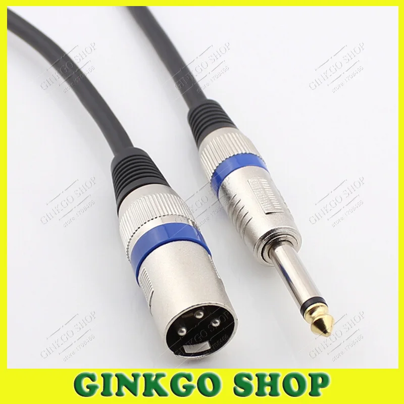 

15pcs/lot Sophomore 6.35mm Mono Audio Jack to 3P XLR Microphone Male Connectors Cable XLR Microphone Cable 1.5Meter