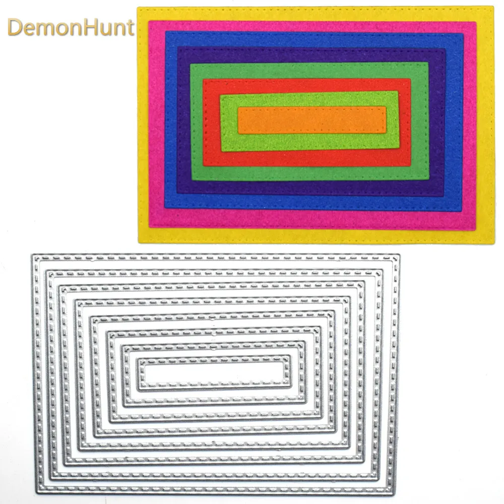 Rectangular Square Metal Cutting Dies Set For Scrapbooking Die Cut
