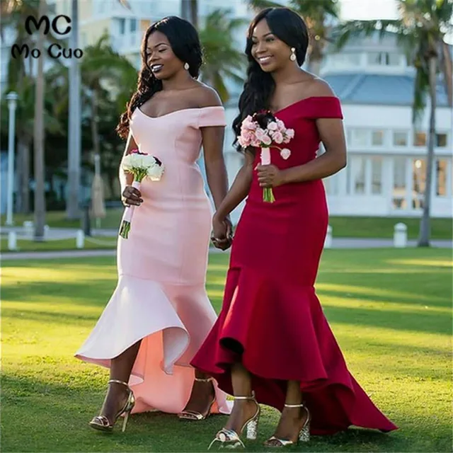 Special Price 2019 Off Shoulder Bridesmaid Dresses Short Wedding Party Dress Elastic Satin Mermaid Formal Bridesmaid Dress Special Price 2019 Off Shoulder Bridesmaid Dresses Short Wedding Party Dress Elastic Satin Mermaid Formal Bridesmaid Dress