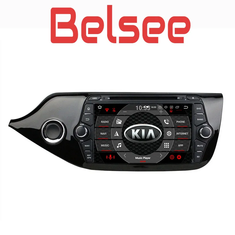 Perfect Belsee Android 8.0 DVD Player for Kia Ceed Car Radio Head Unit IPS Touch Screen 4GB Ram PX5 Core GPS Navigation WiFi Bluetooth 1