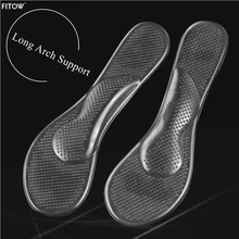 Newest Women's Invisible Gel Insoles Long Arch Support Silicone Gel Insole for Women Shoes Transparent Silicone Shoes Pads