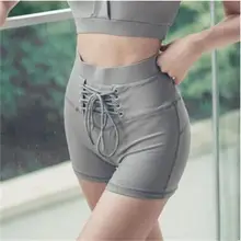 Фитнес быстросохнущие дышащие femme шорты для йоги Высокая талия подъем персиковые ягодицы личности тренажерный зал спортивные женские шорты