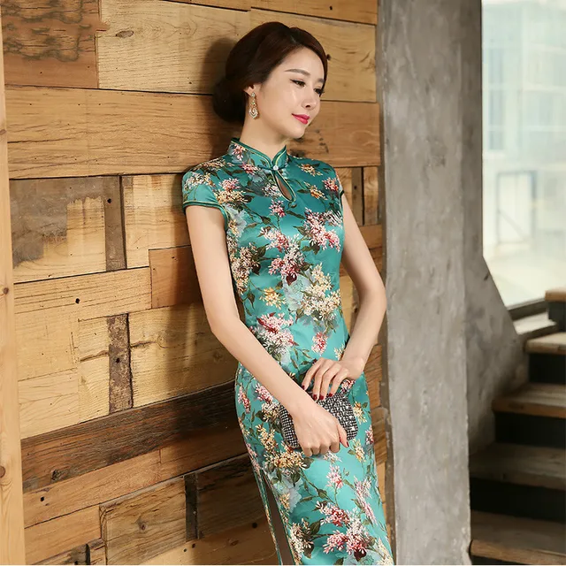The Super Quality New Long Cheongsam Dress For Performance and Daily ...