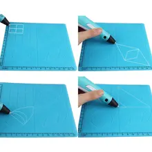 3D печать аксессуары с ручкой зеленый Детский пазл доска для рисования силиконовый коврик дети развивающие с 2 наперстки#0115