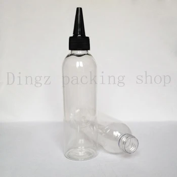 

120ml(40pc/lot) Plastic Recycle Bottles with Pointed Cap Cosmetic transparent Vial Dropper Useful Container