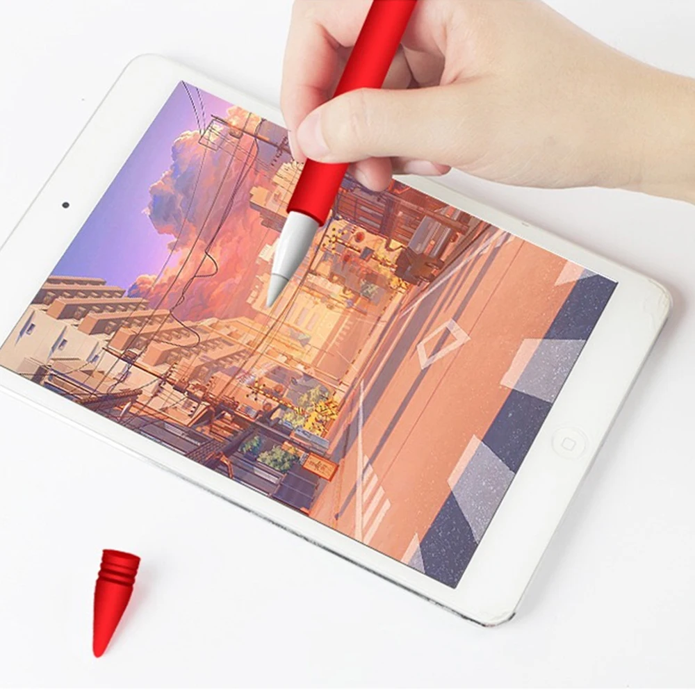 Мягкий силиконовый пенал для iPad Pencil Touch Pen Cover Holder ручка-стилус защитный чехол с ремешком против потери