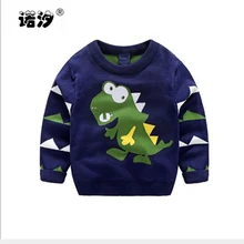 Детская одежда; теплые свитера из хлопка с плюшевой подкладкой; детские бархатные вязаные топы с рисунком; сезон зима-осень; Детский свитер