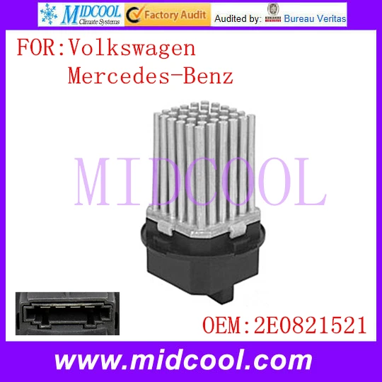 Нагреватель Мотора Вентилятора Резистор Регулятор использовать OE НЕТ. 2E0821521 для VW Volkswagen Mercedes-Benz