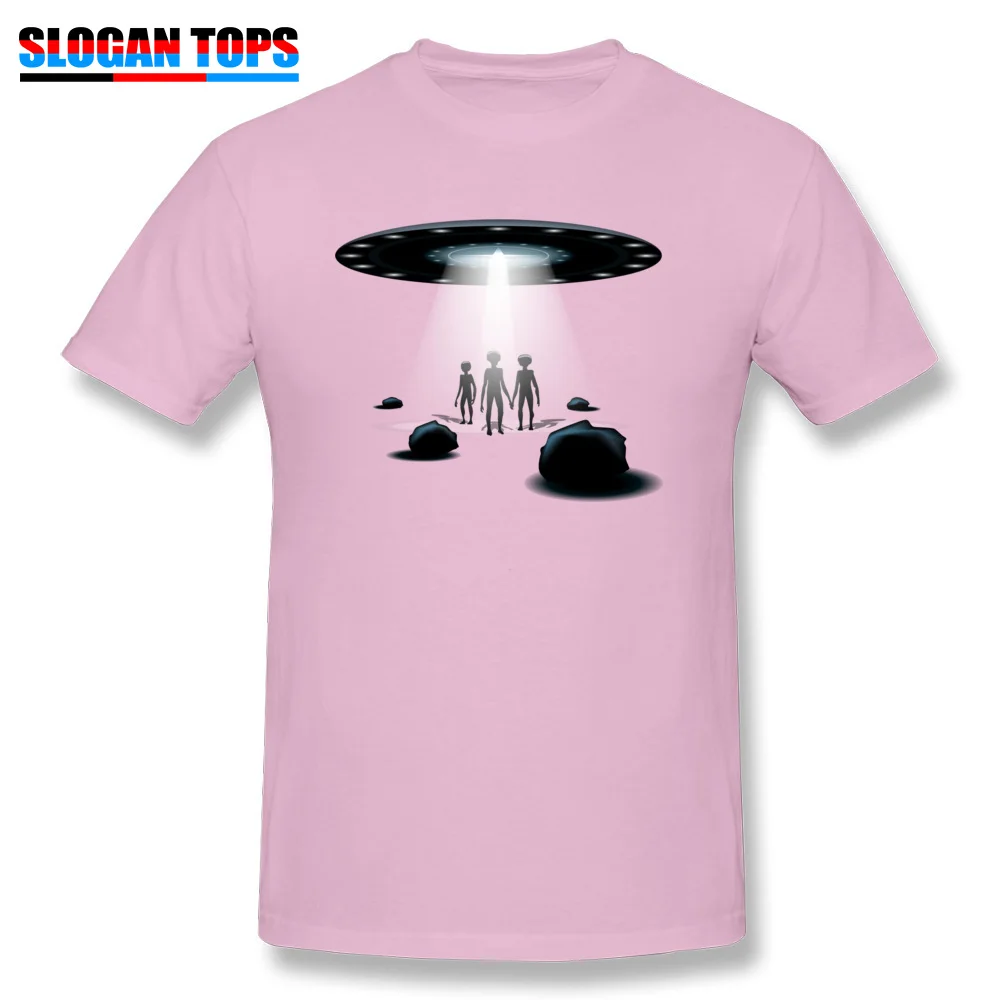 New Arrival UFO18912Y Print Short Sleeve T-Shirt Summer Fall O-Neck 100% Cotton Tops Shirts for Men Tops Tees Printing UFO18912Y pink