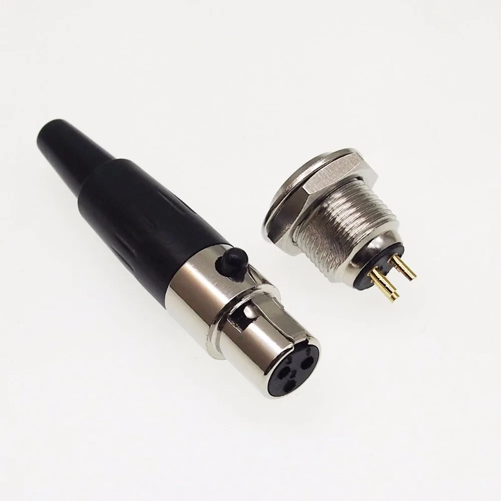 

10pcs 3Pin MINI CANNON Plug Connector Male&Female 3P XLR Audio Microphone Connector Stage light amplifier plug