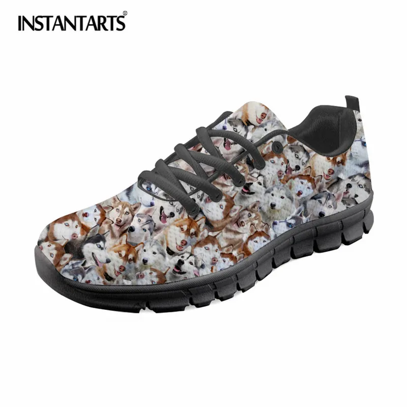INSTANTARTS Cool Husky Puzzle Printed Men Casual Shoes Summer Breathable Mesh Sneaker Shoes for Boy Man Lightweight Walking Shoe INSTANTARTS Cool Husky Puzzle Printed Men Casual Shoes Summer Breathable Mesh Sneaker Shoes for Boy Man Lightweight Walking Shoe