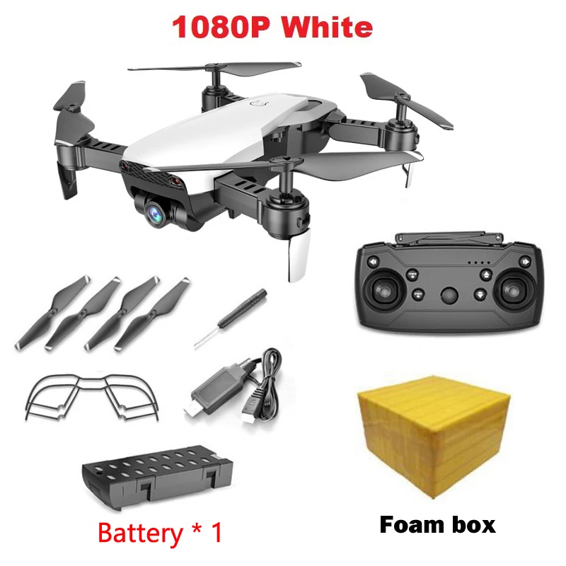 Teeggi M69G FPV Радиоуправляемый Дрон 4K 1080P камера оптический поток селфи Дрон складной Радиоуправляемый квадрокоптер Вертолет VS VISUO XS816 SG106 M70 - Цвет: 1080MP White 1B FB