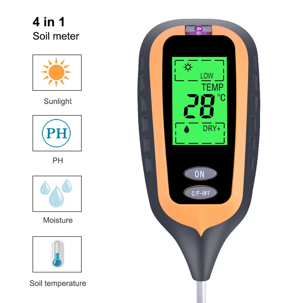 Цифровой почвенный анализатор, измеритель влажности и света, термометр, отличный помощник для садоводов