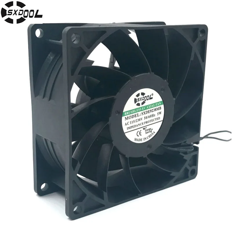 Вентилятор для охлаждения чехол SXDOOL ec 92*92*38 мм 92 110 в 115 220 230 50/60 гц 5 вт 3000 об/мин
