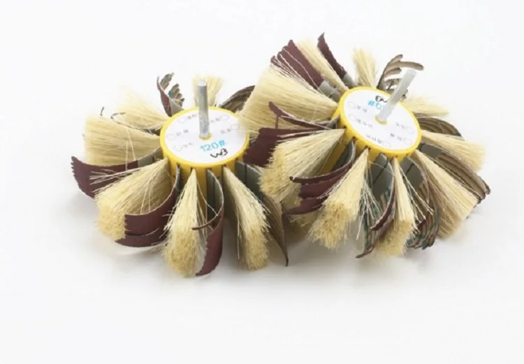 New Sisal Abrasive Grinding Wheel with Sandpaper Bristle Brush for Wood