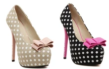Nicenew arrival sweet bowknot women’s platform pumps round toe high heels woman shoes sexy rhinestone heeled ladies pumps WSH616