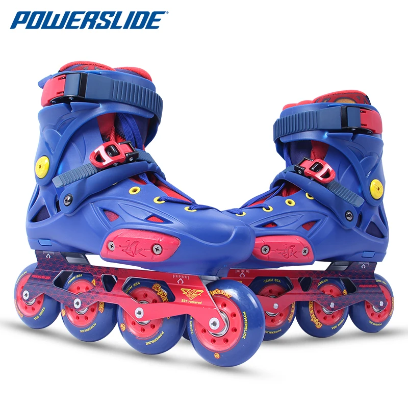 100% الأصلي Powerslide سوبرمان الصقور حذاء تزلج بعجلات الكبار الأسطوانة أحذية التزلج سباق التعرج انزلاق شحن التزلج Patines Adulto
