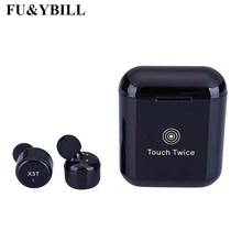 FU& Ybill X3T сенсорный контроль истинные беспроводные Bluetooth наушники мини спортивные наушники с зарядным чехлом для смартфонов